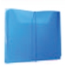 Translucent Blue Pocket File with 1" Expansion
